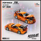 Pop Race x TS 1:64 Top Secret Supra A80 GT300 Orange Chrome | Pre-Order