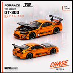 Pop Race x TS 1:64 Top Secret Supra A80 GT300 Orange Chrome | Pre-Order