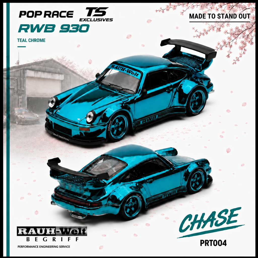 Pop Race RWB 930 Teal Chrome 1:64 TS Exclusive – Kai's Kollectibles Pop Race RWB 930 Teal Chrome 1:64 TS Exclusive – Kai's Kollectibles