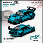 Pop Race x TS 1:64 RWB 930 in Teal Chrome | Pre-Order