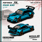 Pop Race x TS 1:64 RWB 930 in Teal Chrome | Pre-Order