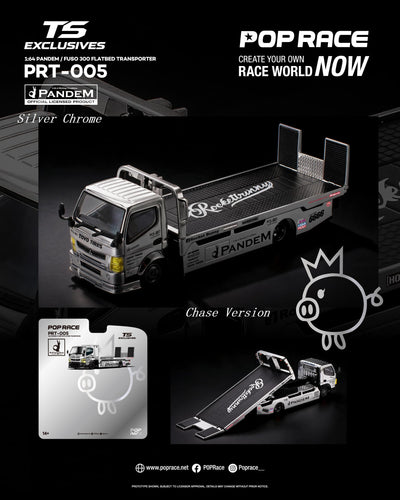 Pop Race x TS Exclusive 1:64 Pandem Fuso 300 in Silver Chrome | Pre-Order