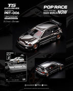 Pop Race x TS Exclusive 1:64 Pandem EG6 Silver Chrome | Pre-Order