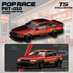 Pop Race x TS 1:64 RWB AE86 Vintage Red Chrome | Pre-Order