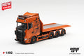 Mini GT 1:64 Scania 770S B8x4NA Hooklift Flatbed Orange | Pre-Order