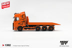 Mini GT 1:64 Scania 770S B8x4NA Hooklift Flatbed Orange | Pre-Order