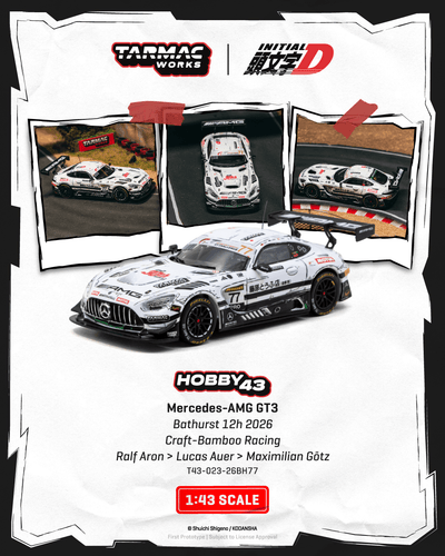 Tarmac Works 1:43 Mercedes-AMG GT3 Bathurst 12H 2026 Initial D | Pre-Order