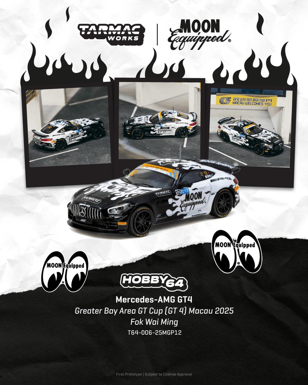Tarmac Works 1:64 Mercedes-AMG GT4 Mooneyes Macau 2025 | Pre-Order
