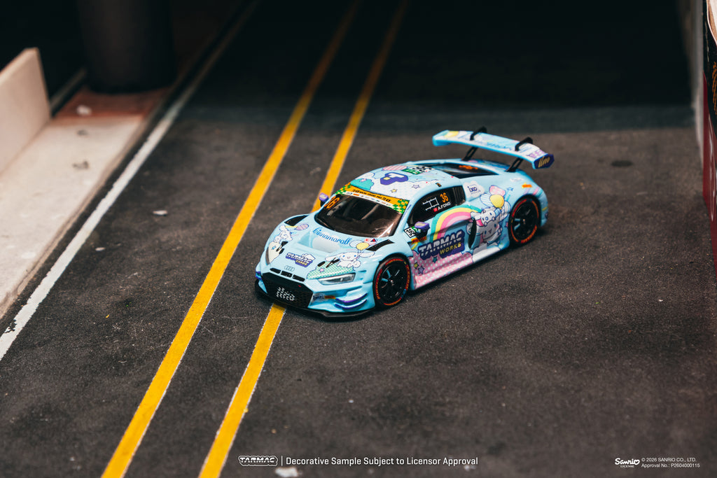 Tarmac Works 1:64 Audi R8 LMS GT3 Cinnamoroll GT World Cup Combo Set | Pre-Order