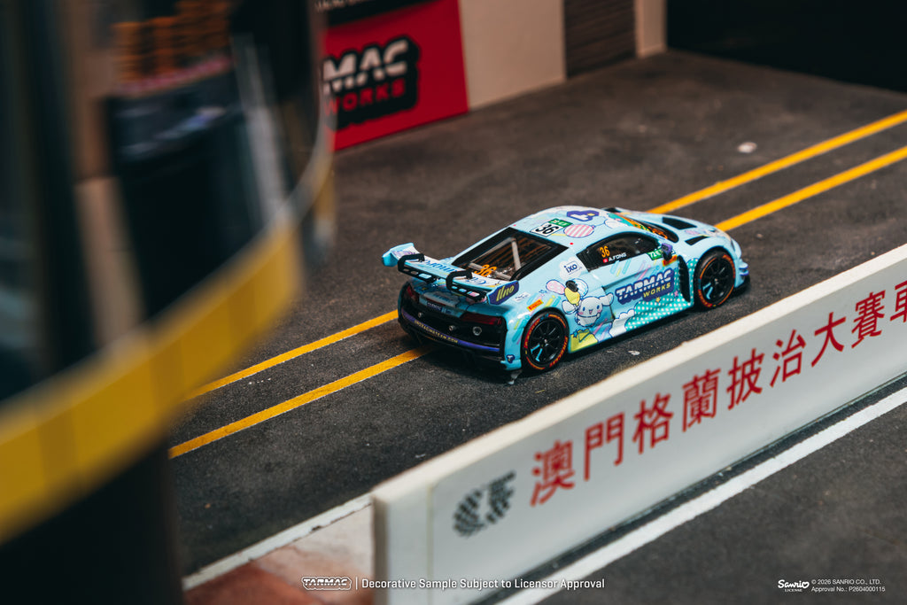 Tarmac Works 1:64 Audi R8 LMS GT3 Cinnamoroll GT World Cup Combo Set | Pre-Order
