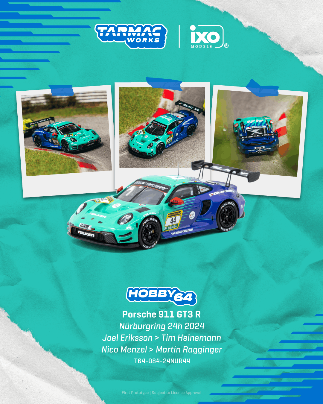 Tarmac Works 1:64 Porsche 911 GT3 R Nürburgring 24H 2024 | Pre-Order