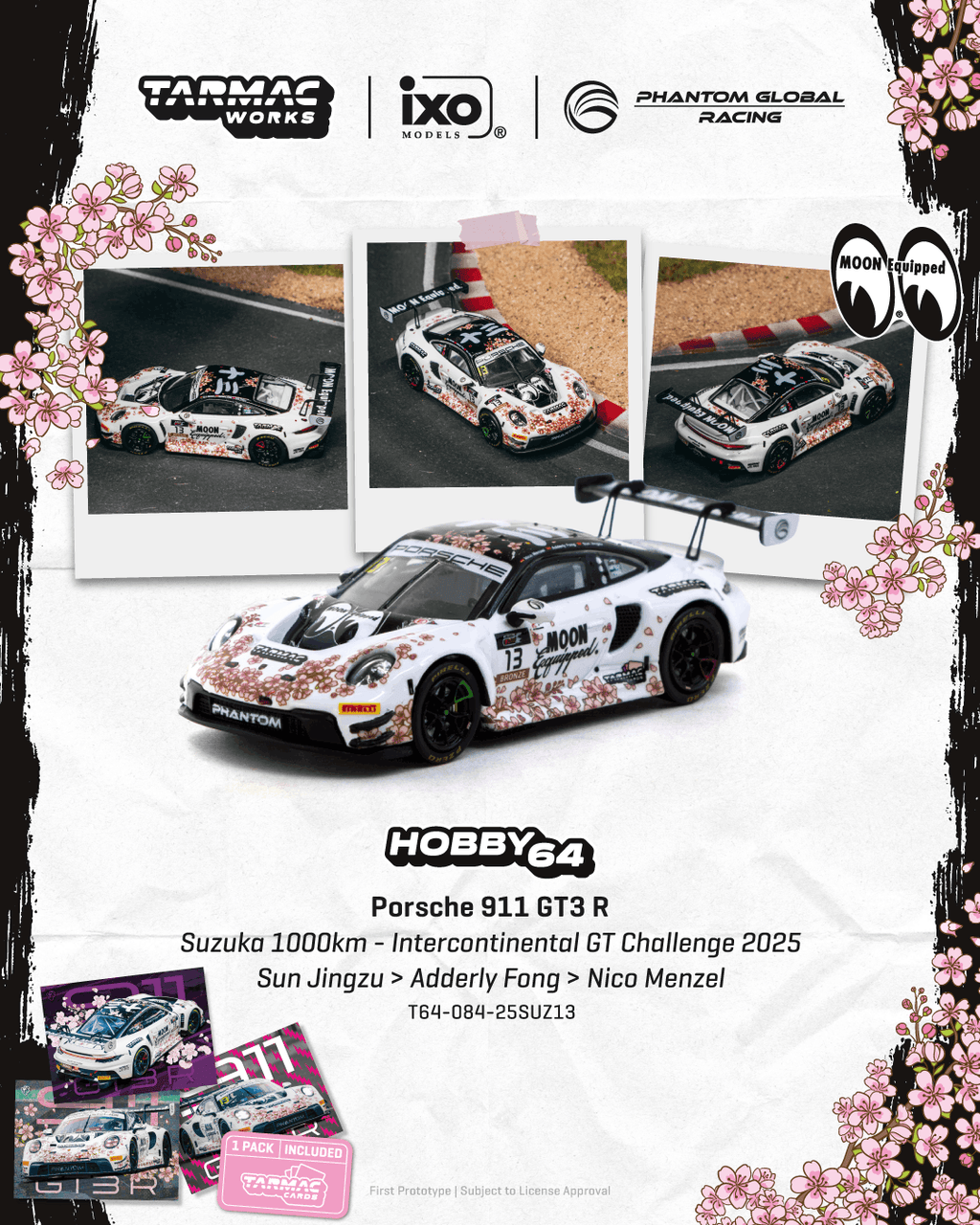 🏁 Tarmac Works 1:64 Porsche 911 GT3 R – Suzuka 1000km 2025 | Pre-Order