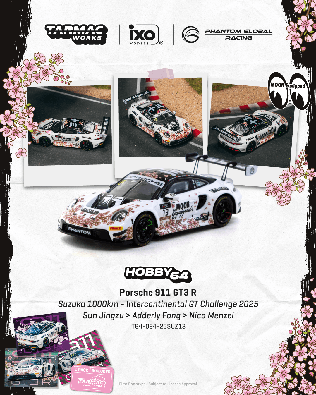 Tarmac Works 1:64 Porsche 911 GT3 R – Suzuka 1000km T64-084