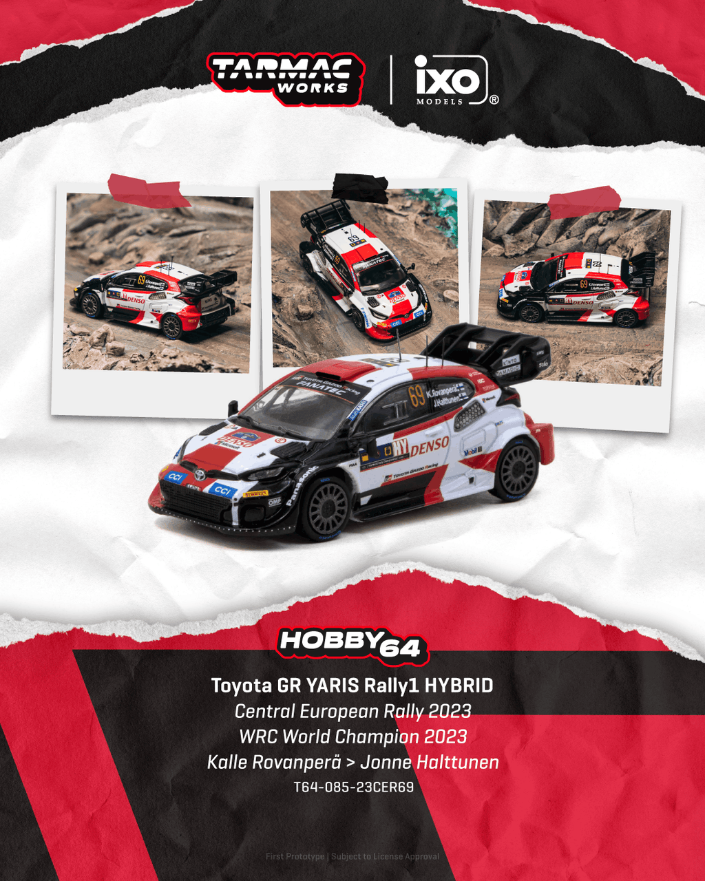 Tarmac Works 1:64 Toyota GR Yaris Rally1 Hybrid WRC Champion 2023 | Pre-Order