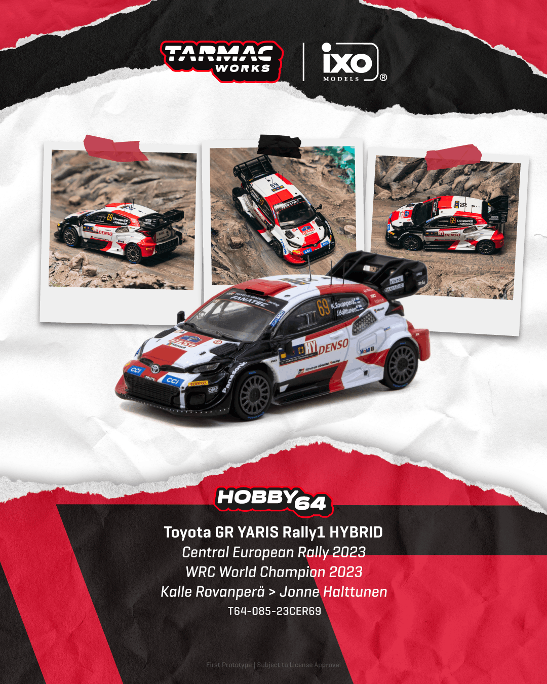 Tarmac Works 1:64 Toyota GR Yaris Rally1 Hybrid WRC Champion 2023 | Pre-Order