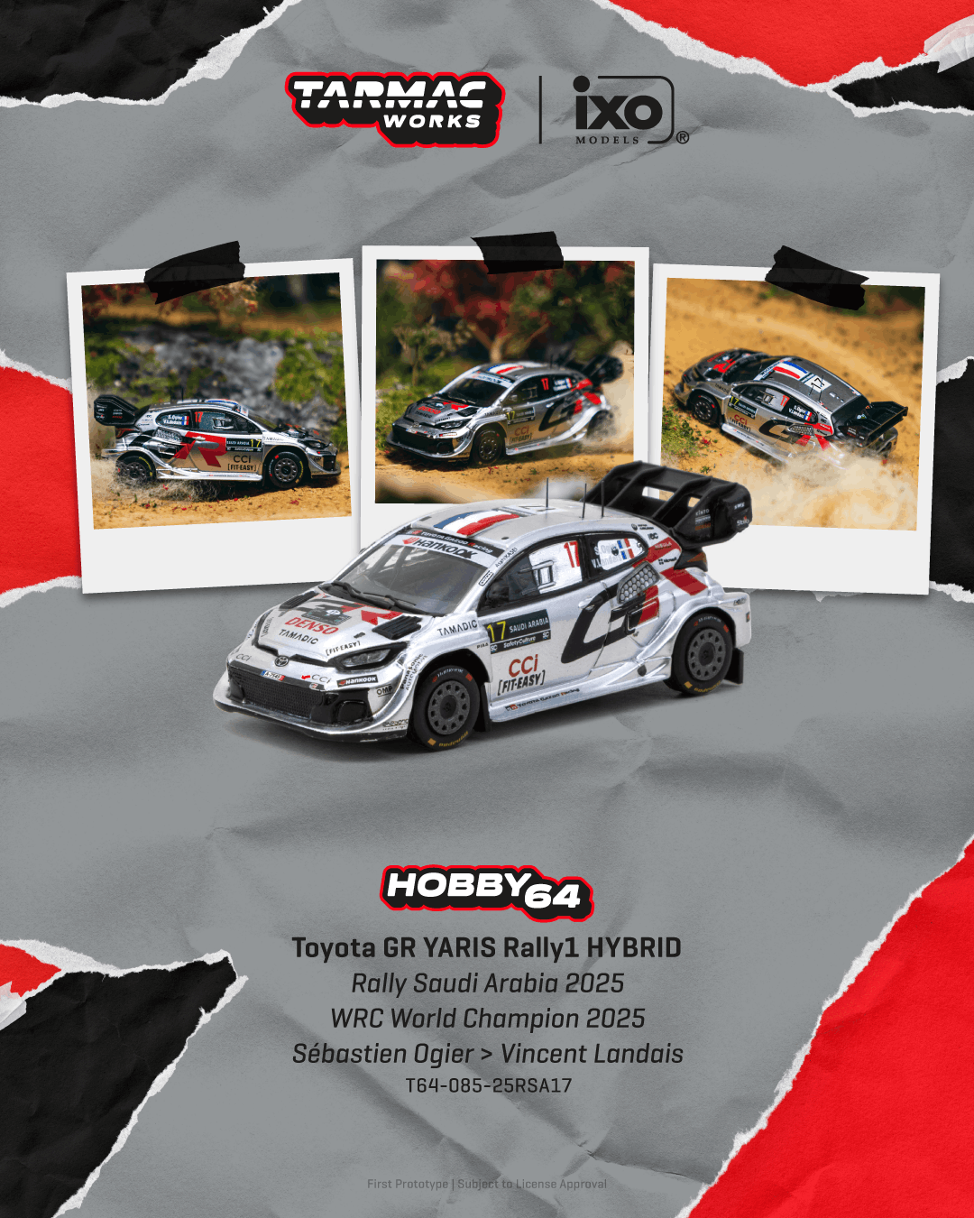 Tarmac Works Toyota GR Yaris Rally1 WRC Champion 2025 – Kai's