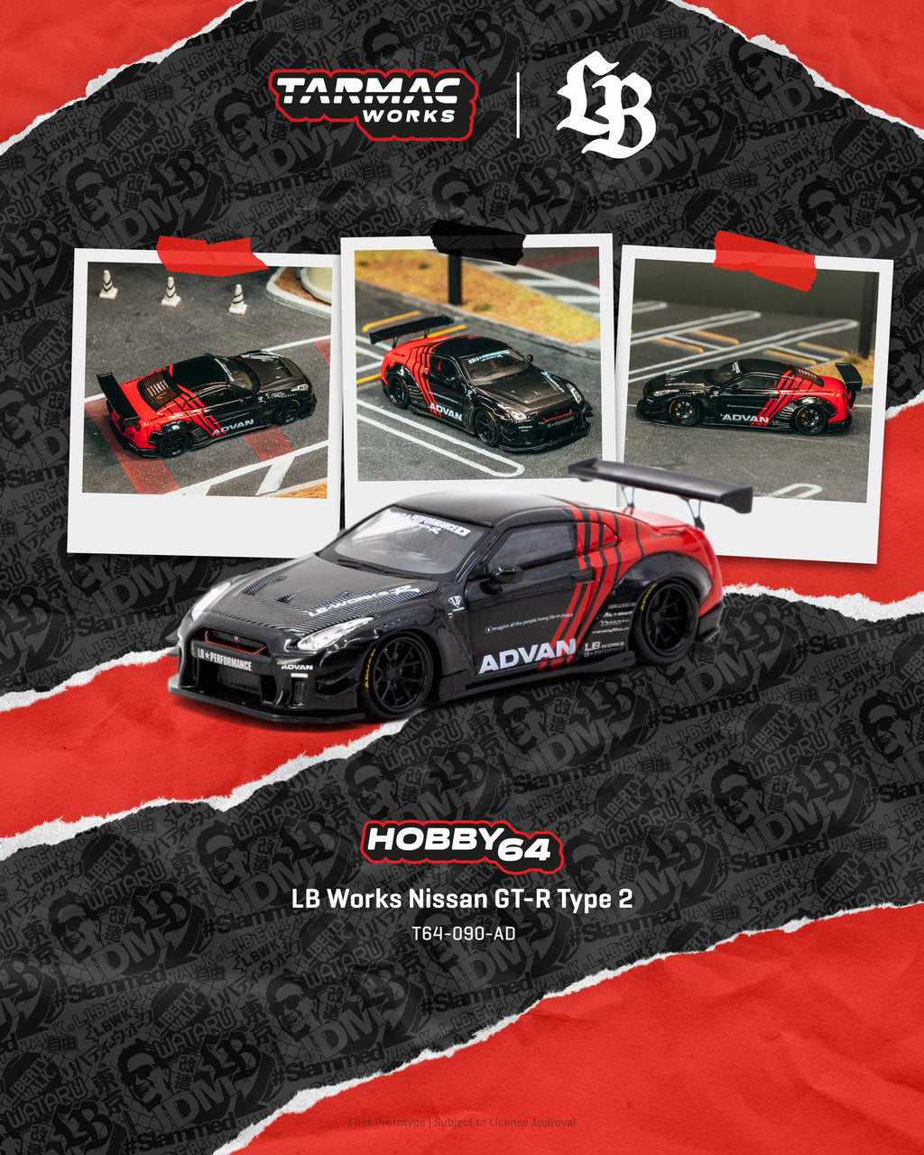 Tarmac Works 1:64 LB Works Nissan GT-R Type 2 Advan | Pre-Order