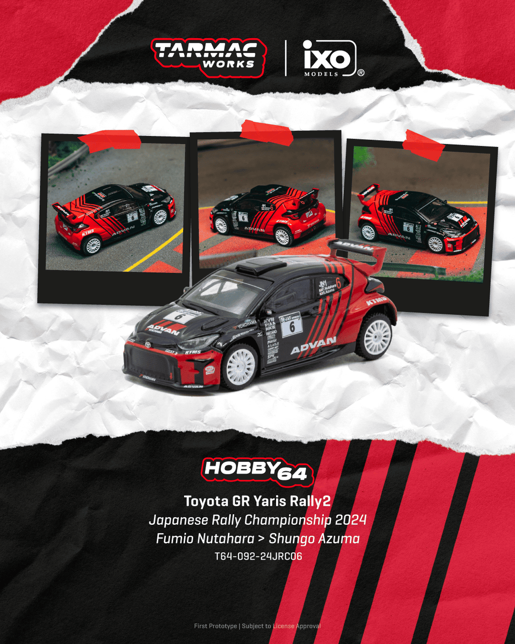 Tarmac Works 1:64 Toyota GR Yaris Rally2 ADVAN 2024 | Pre-Order