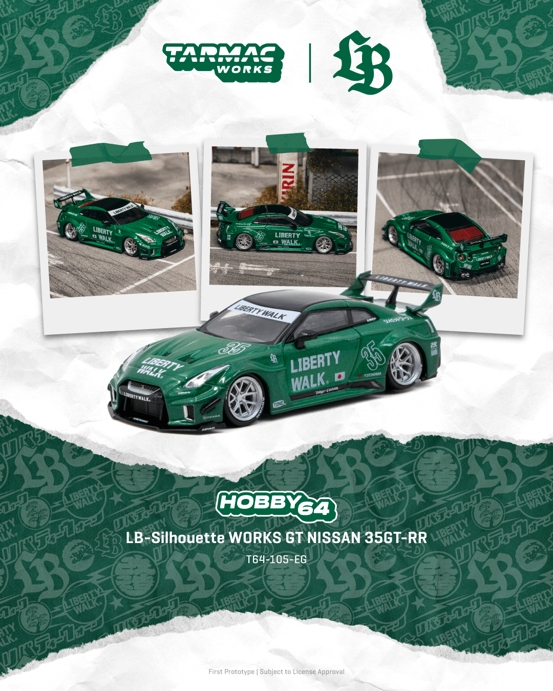 Tarmac Works LB-Silhouette GT-R Emerald Green 1:64 – Kai's