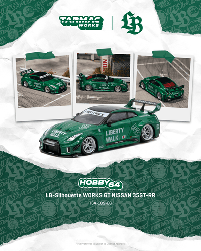 Tarmac Works 1:64 LB-Silhouette WORKS GT Nissan 35GT-RR in Emerald Green | Pre-Order
