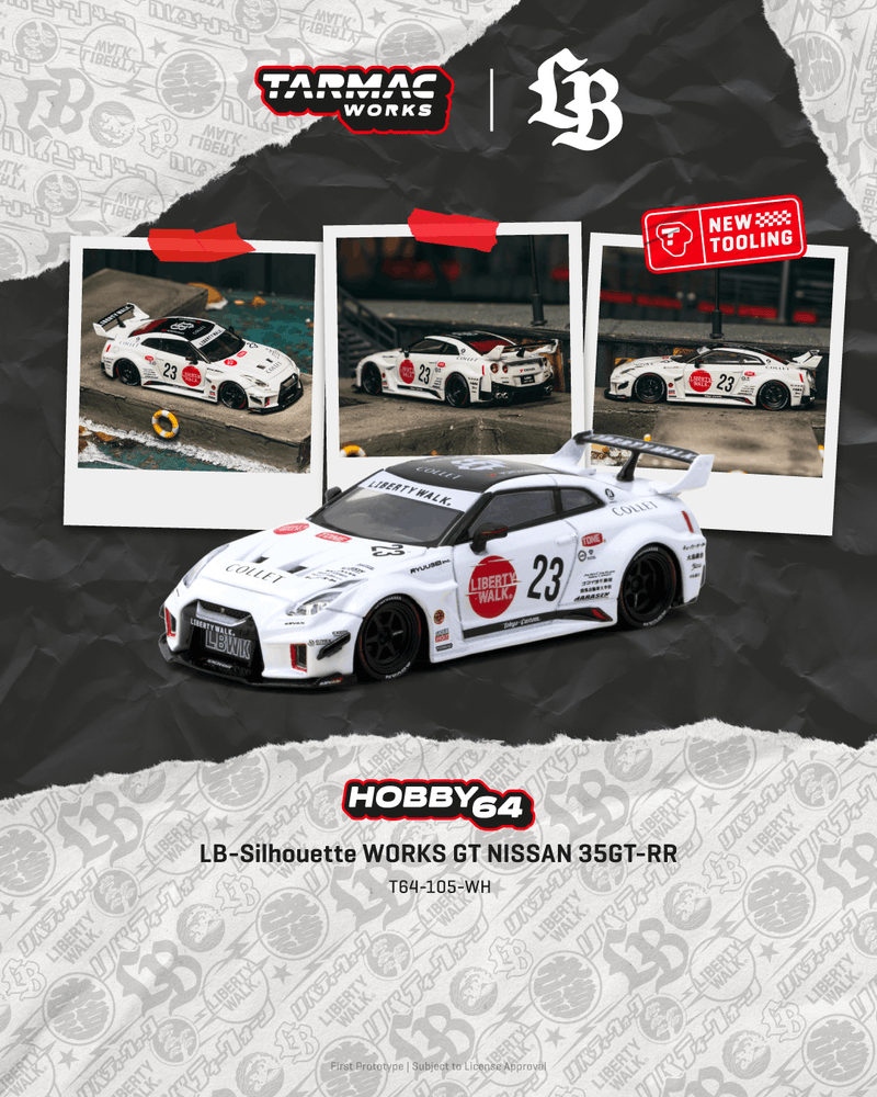 Tarmac Works LB-Silhouette WORKS GT Nissan 35GT-RR White – Kai's