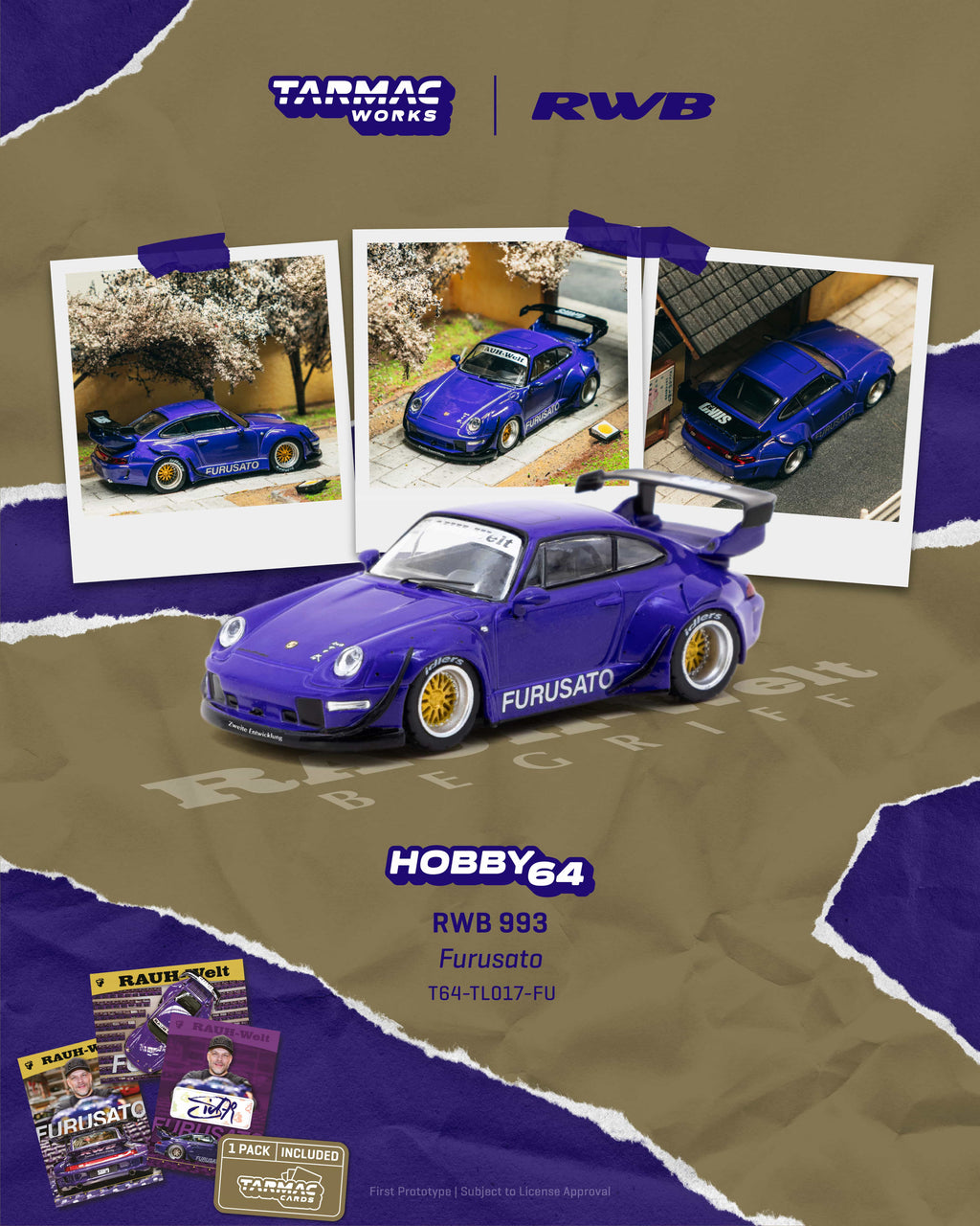 Tarmac Works 1:64 RWB 993 Furusato + Trading Cards Combo Set | Pre-Order