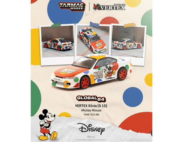 Tarmac Works 1:64 Silvia S15 Mickey Mouse Limited Edition T64G-023