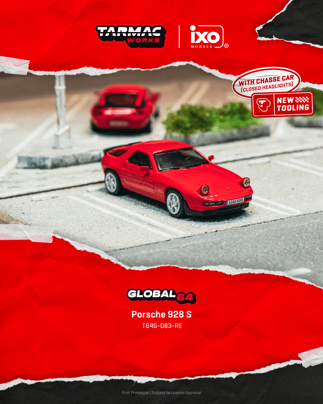 Tarmac Works 1:64 Porsche 928 S in Red | PreOrder