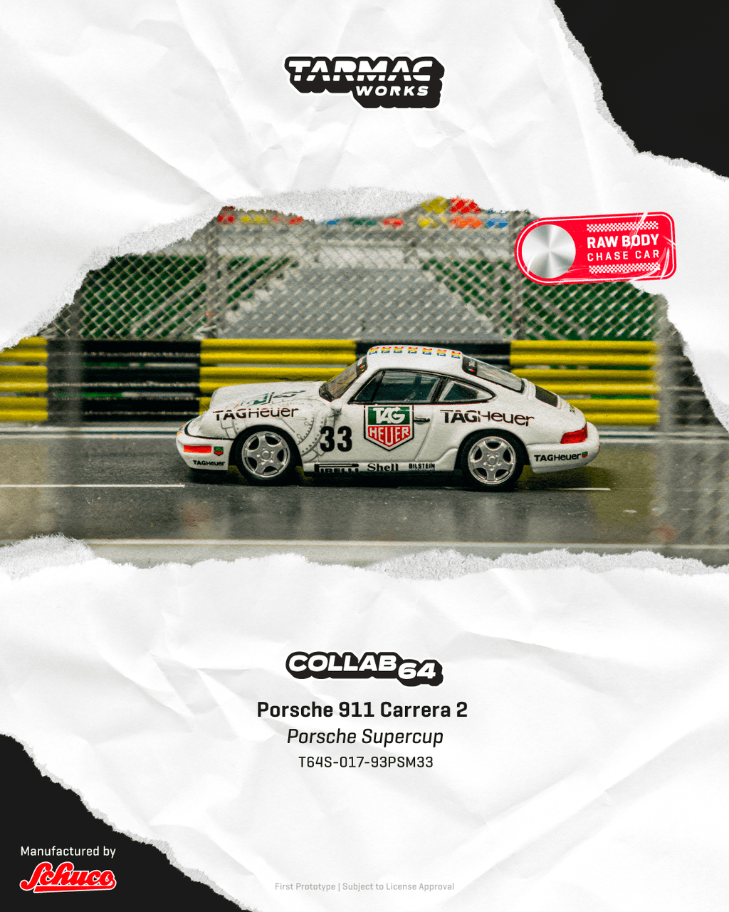 Tarmac Works 1:64 Porsche 911 Carrera 2 Monaco Winner 1993 | Preorder