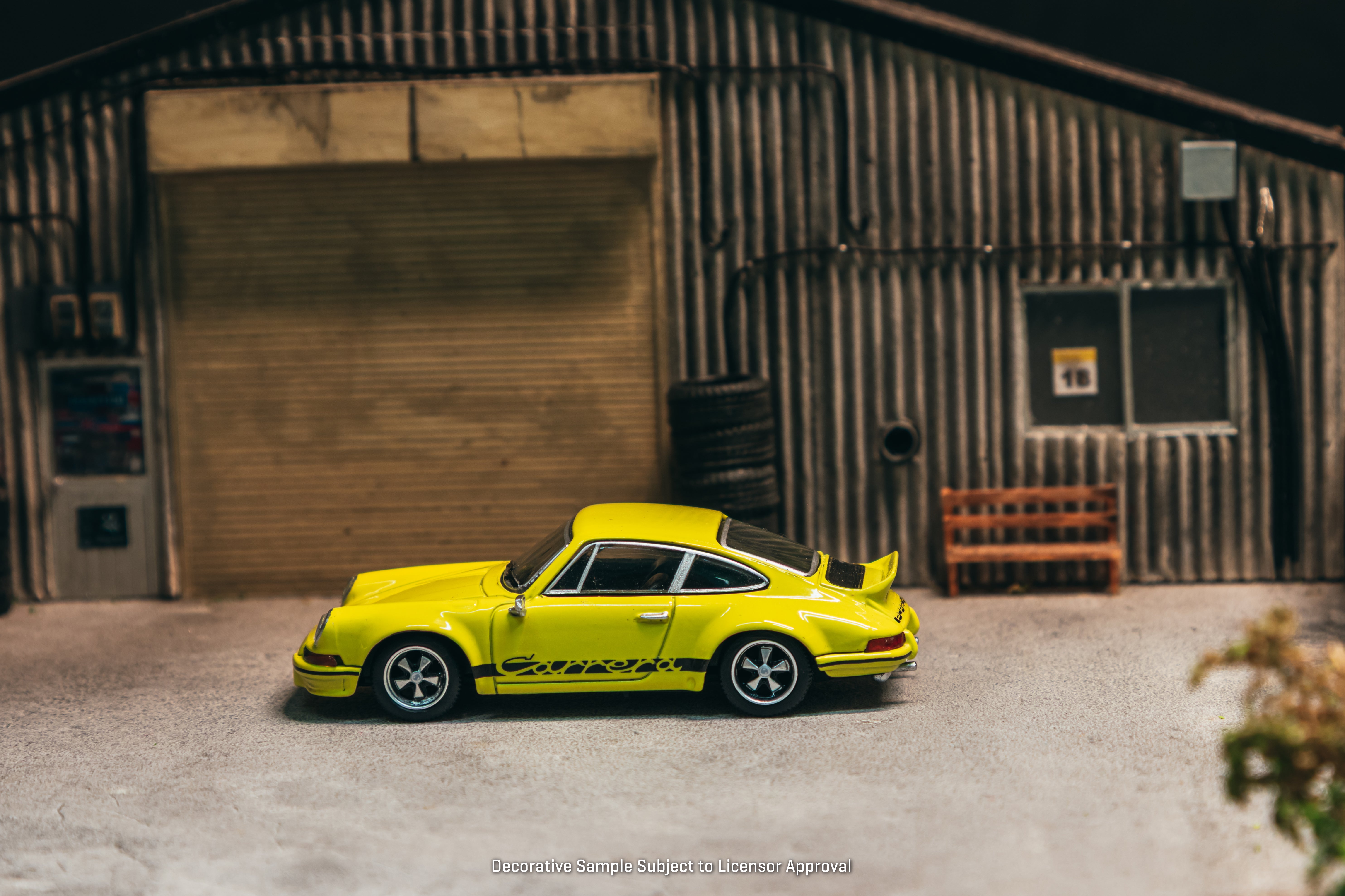 Tarmac Works Porsche 911 Carrera RS 2.7 Yellow 1:64 Diecast Model