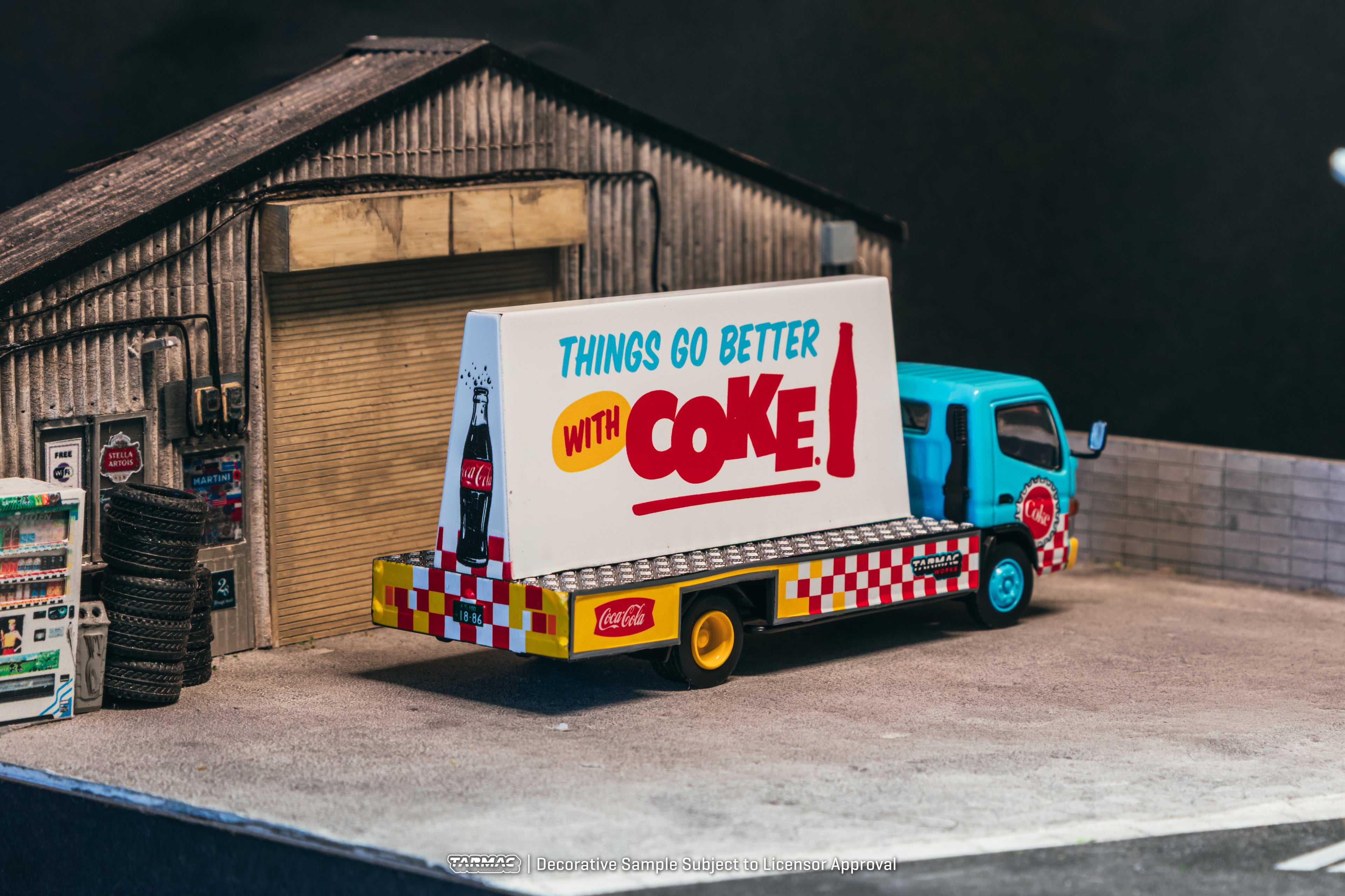🥤 Tarmac Works 1:64 Mitsubishi Fuso Canter Coca-Cola Advertisement Truck | Pre-Order