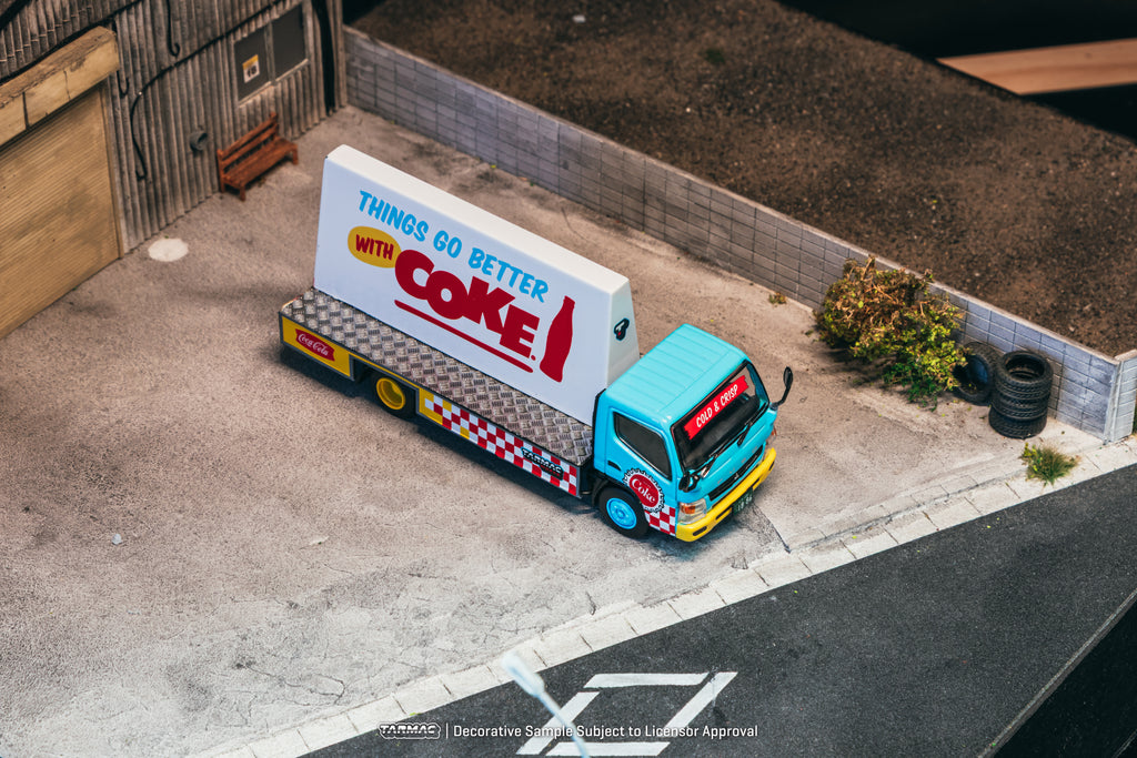 🥤 Tarmac Works 1:64 Mitsubishi Fuso Canter Coca-Cola Advertisement Truck | Pre-Order