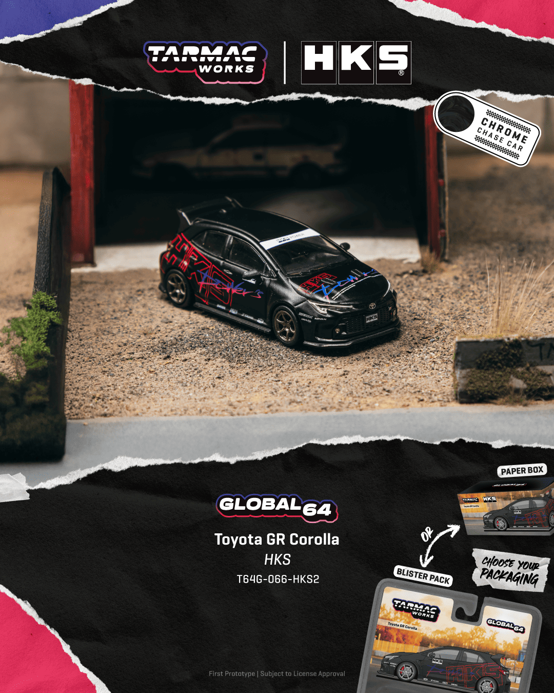 Tarmac Works 1:64 Toyota GR Corolla HKS Global64 | Pre-Order