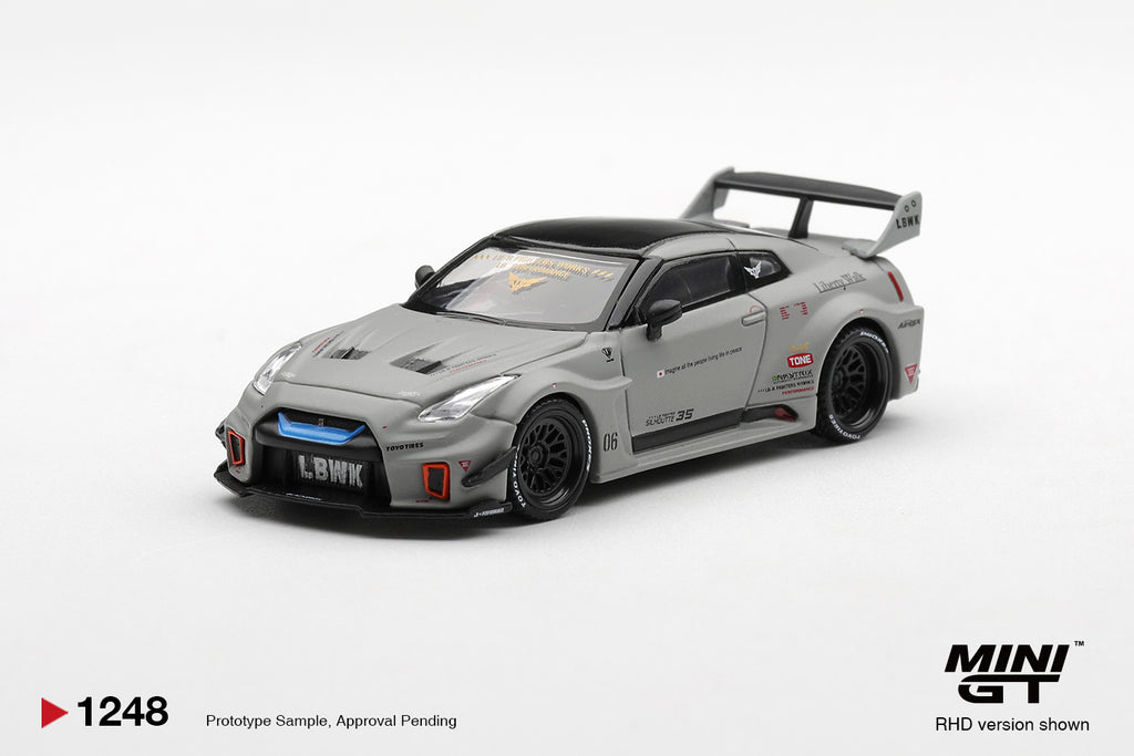Mini GT 1:64 Nissan LB-Silhouette Works GT 35GT-RR in Matte Grey | Pre-Order