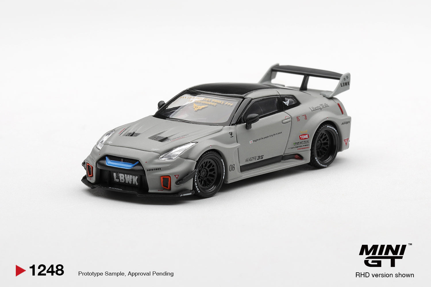 Mini GT 1:64 Nissan LB-Silhouette Works GT 35GT-RR in Matte Grey | Pre-Order