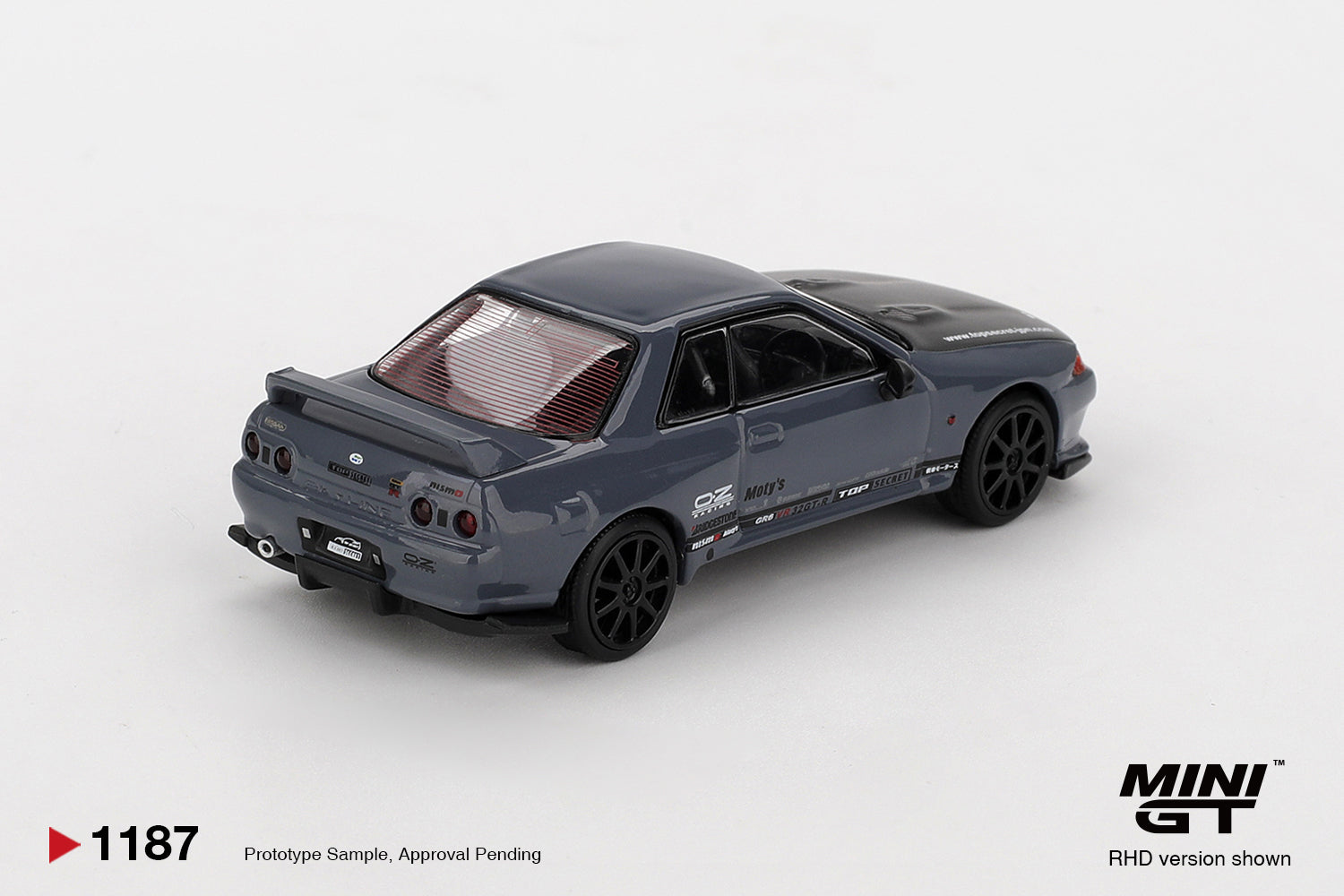 Mini GT 1:64 Nissan Skyline GT-R Top Secret VR32 in Stealth Grey | Pre-Order