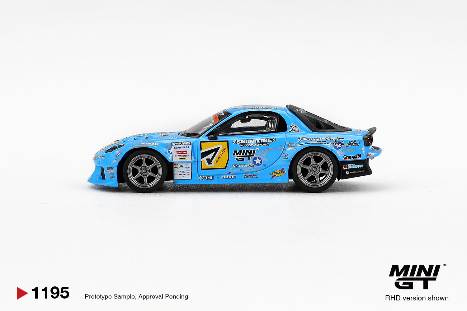 🌀 Mini GT 1:64 Mazda RX-7 RE-Amemiya 2025 D1GP in Blue | PreOrder