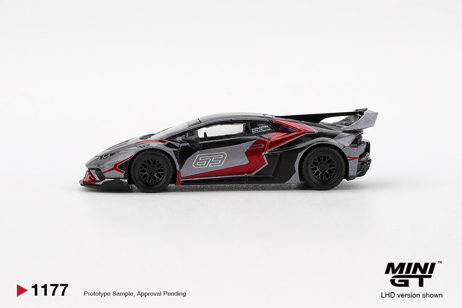 Mini GT 1:64 LB★WORKS Lamborghini Huracán GT RONIN in Grey | Preorder