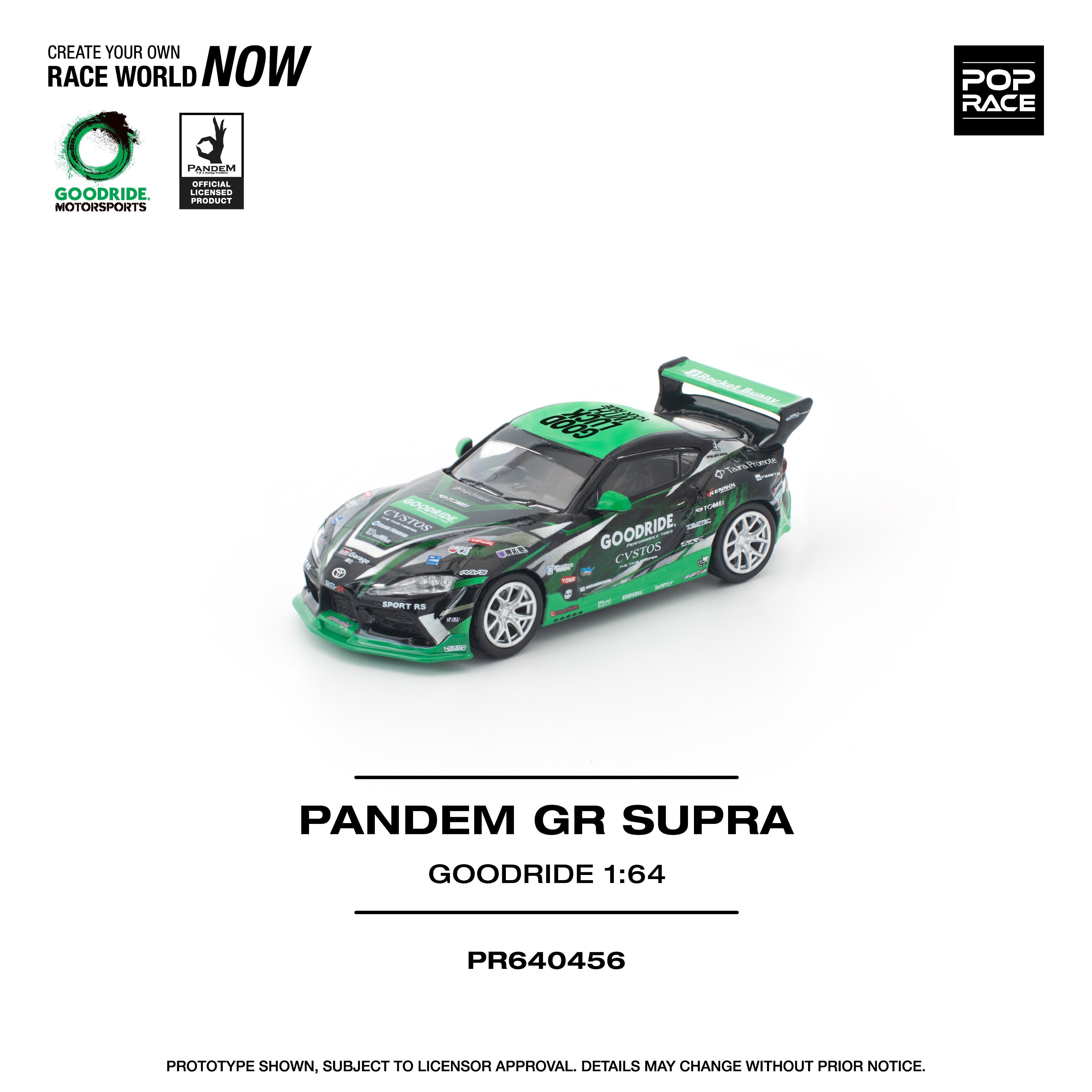 Pop Race 1:64 GOODRIDE PANDEM GR Supra in Green | Pre-Order