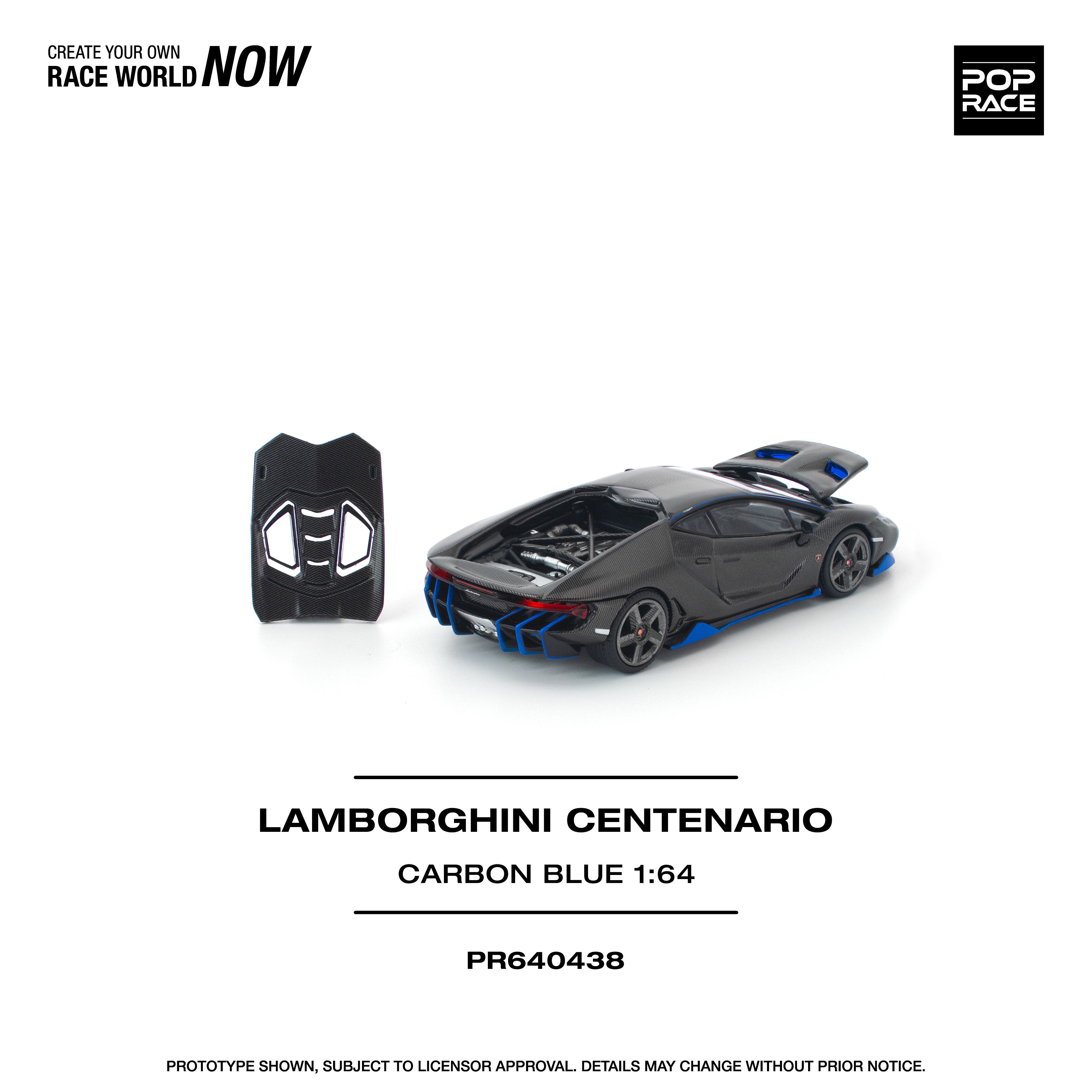 Pop Race 1:64 Lamborghini Centenario in Carbon Blue | PR640438