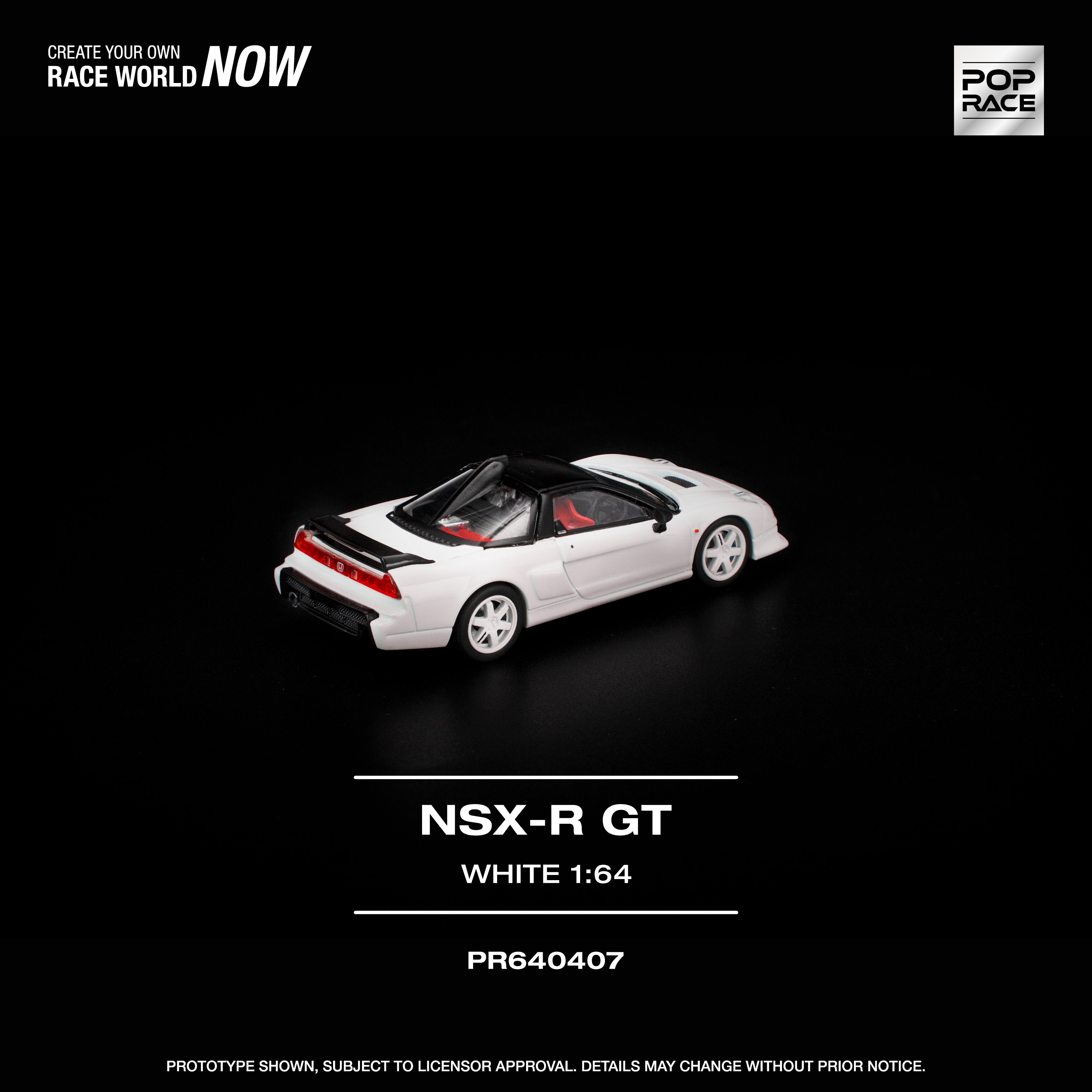 Pop Race 1:64 Honda NSX-R GT in White PR640407 | Pre-Order – Kai's