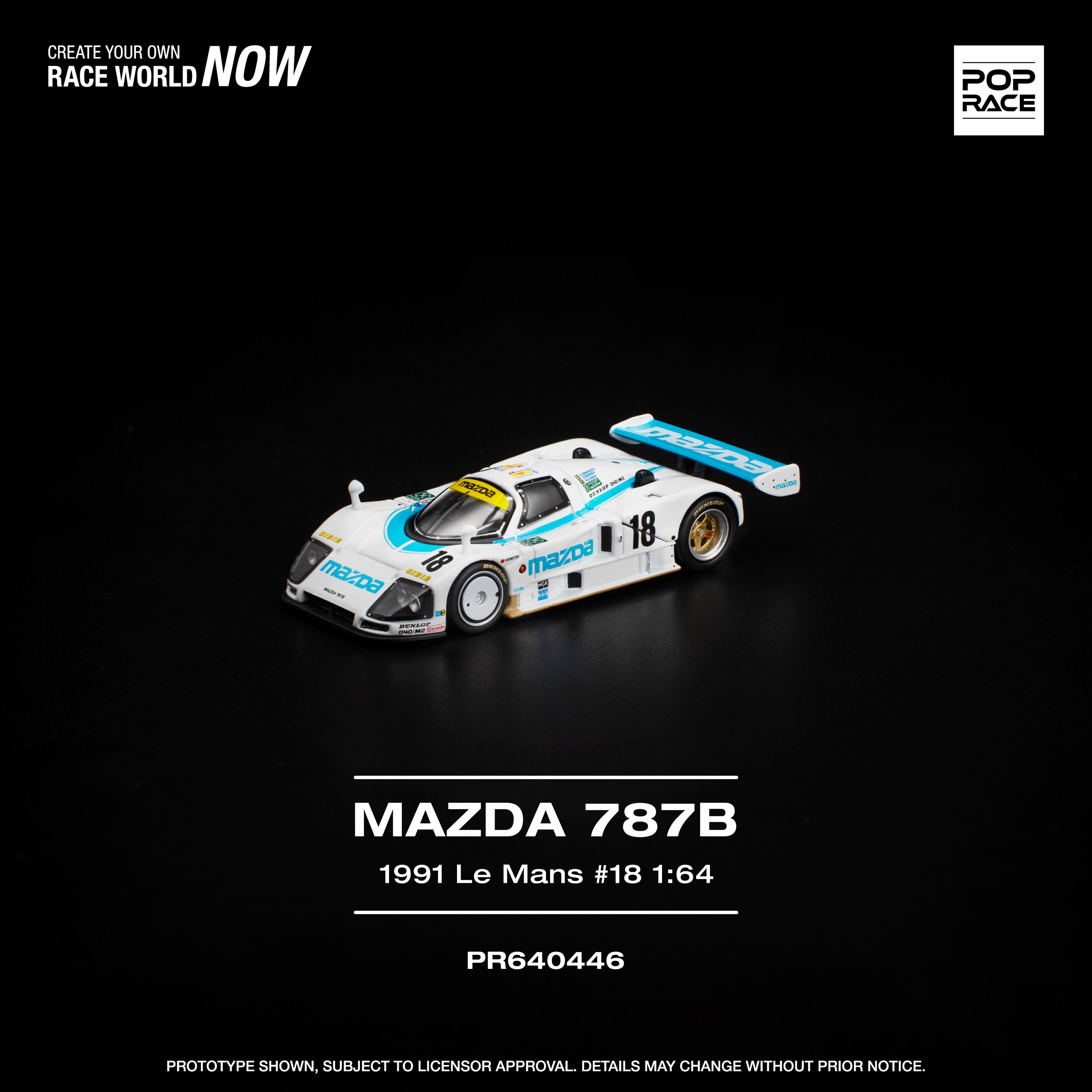 Pop Race 1:64 Mazda 787B – 1991 Le Mans 24H #18 | Pre-Order