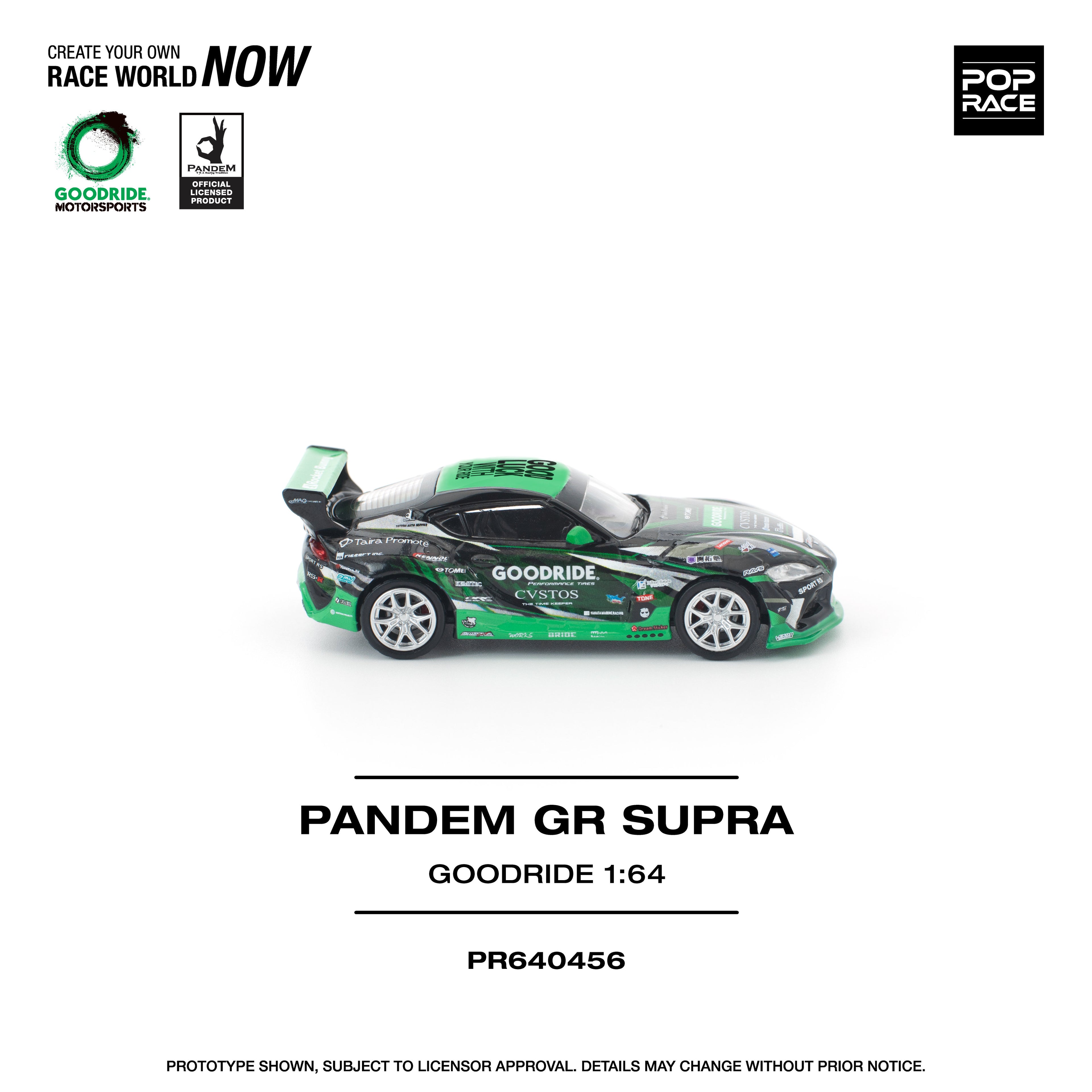 Pop Race 1:64 GOODRIDE PANDEM GR Supra in Green | Pre-Order