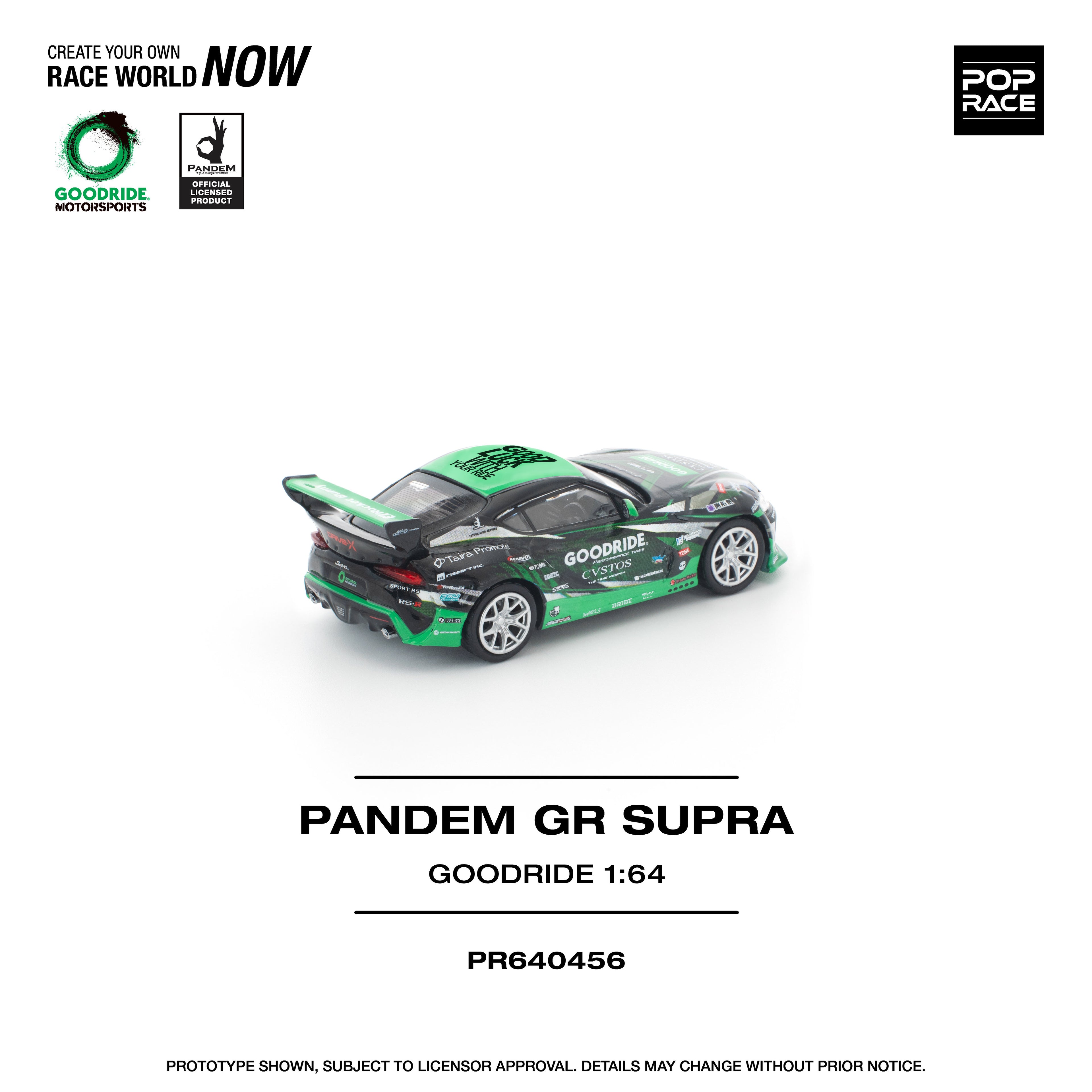 Pop Race 1:64 GOODRIDE PANDEM GR Supra in Green | Pre-Order