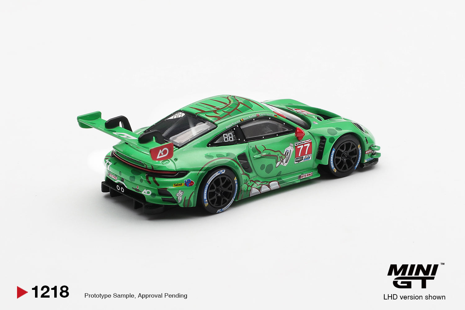 Mini GT 1:64 Porsche 911 GT3 R (992) #77 AO Racing “Rexy” 2025 Sebring 12H Winner | Pre-Order