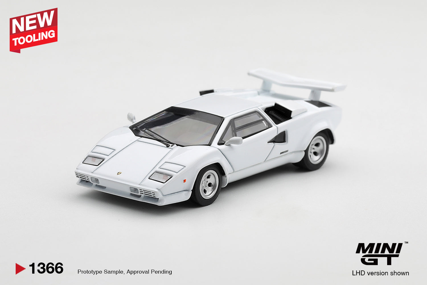 Mini GT 1:64 Lamborghini Countach LP500S White Limited Edition | Pre-Order