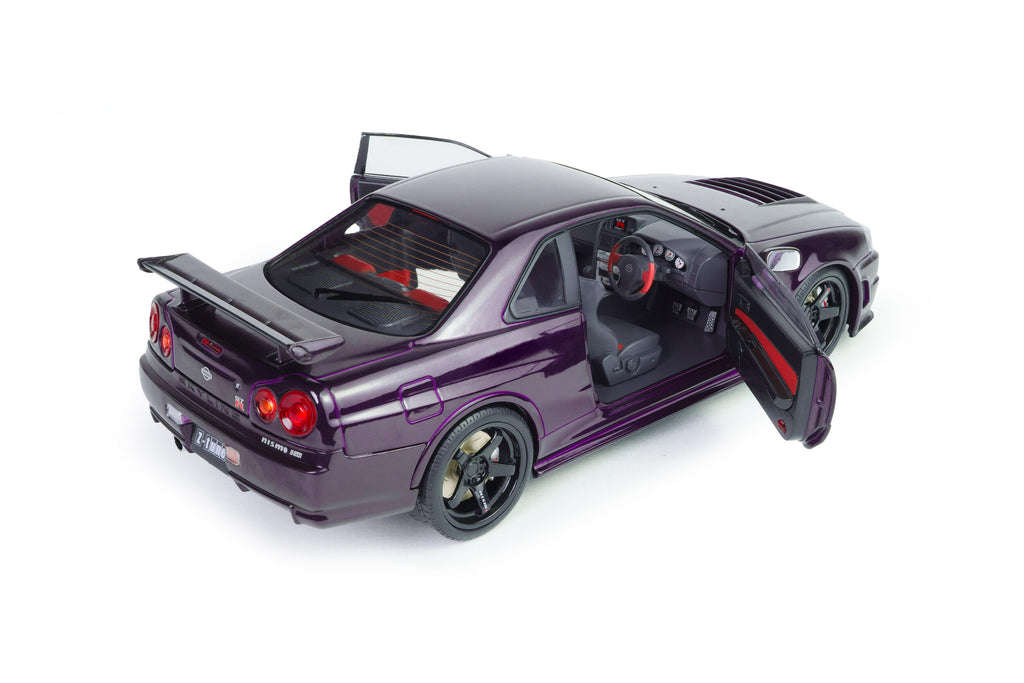 Solido 1:18 Nissan Skyline GT-R (BNR34) Z-Tune in Midnight Purple